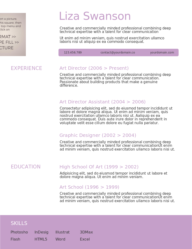 Purple Pop CV – anteprima